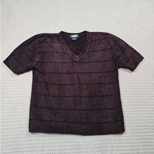 Vintage Jordache Sweater Womens Large Short Sleeve Vneck Normcore